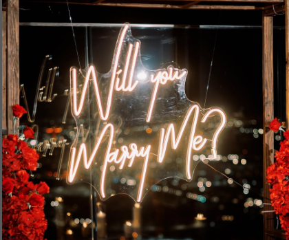 No 1wedding neon sign